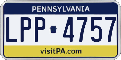 PA license plate LPP4757