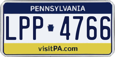 PA license plate LPP4766
