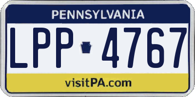 PA license plate LPP4767