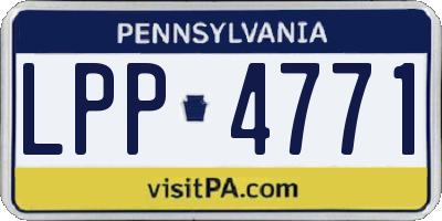 PA license plate LPP4771