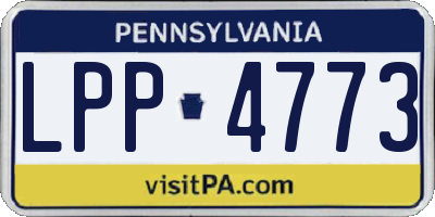 PA license plate LPP4773