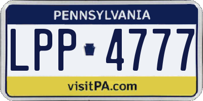 PA license plate LPP4777