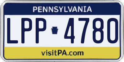 PA license plate LPP4780