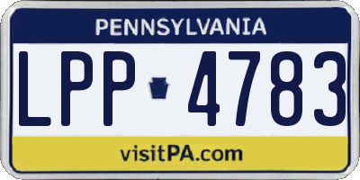 PA license plate LPP4783