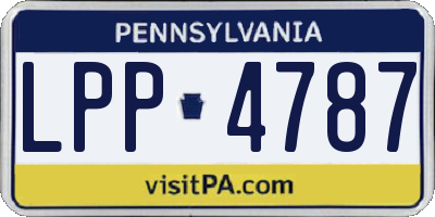 PA license plate LPP4787