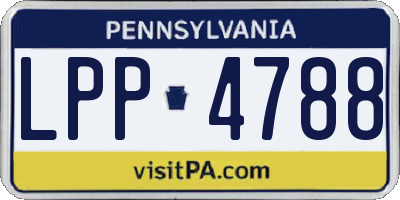 PA license plate LPP4788