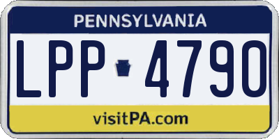 PA license plate LPP4790