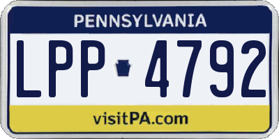 PA license plate LPP4792