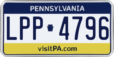 PA license plate LPP4796
