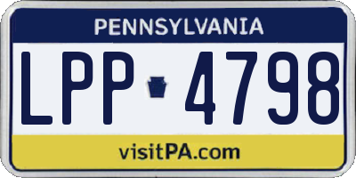 PA license plate LPP4798