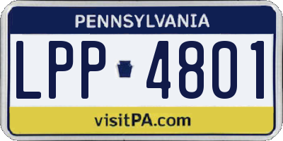 PA license plate LPP4801