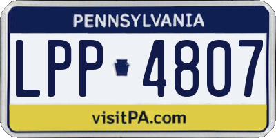 PA license plate LPP4807