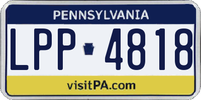PA license plate LPP4818