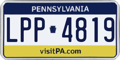 PA license plate LPP4819