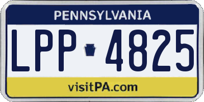 PA license plate LPP4825