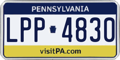 PA license plate LPP4830