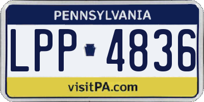 PA license plate LPP4836