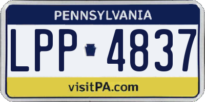 PA license plate LPP4837