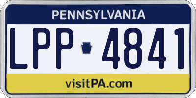 PA license plate LPP4841