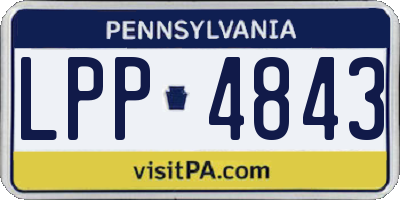 PA license plate LPP4843