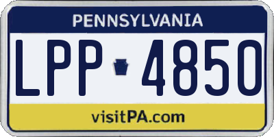 PA license plate LPP4850