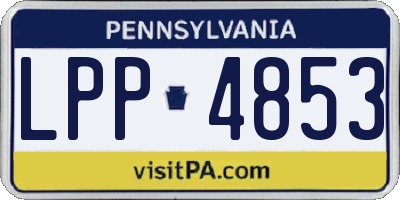 PA license plate LPP4853