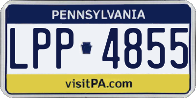 PA license plate LPP4855