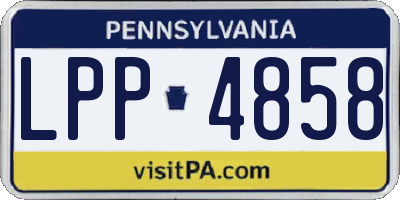 PA license plate LPP4858