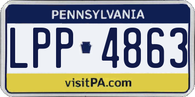 PA license plate LPP4863