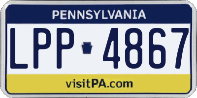 PA license plate LPP4867