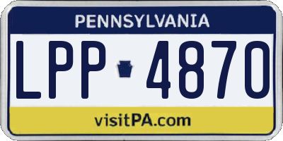 PA license plate LPP4870