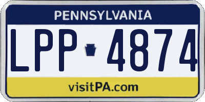 PA license plate LPP4874