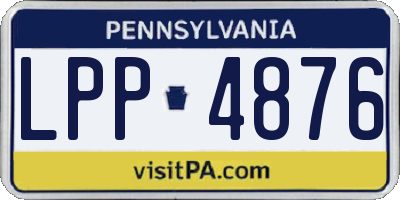 PA license plate LPP4876