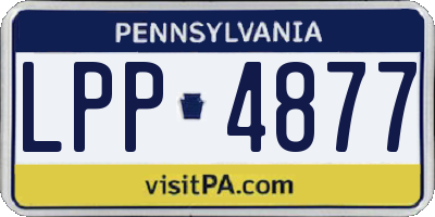 PA license plate LPP4877
