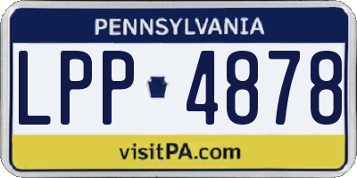 PA license plate LPP4878