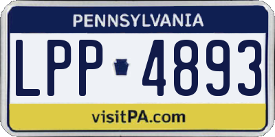 PA license plate LPP4893