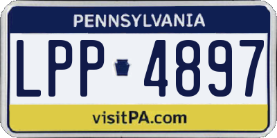 PA license plate LPP4897
