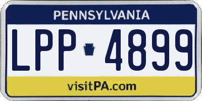 PA license plate LPP4899