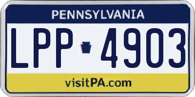 PA license plate LPP4903