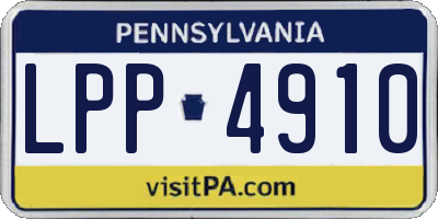 PA license plate LPP4910
