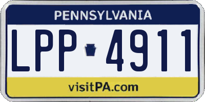 PA license plate LPP4911