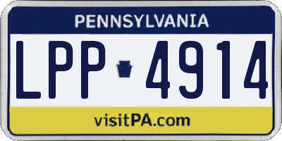 PA license plate LPP4914