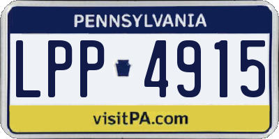 PA license plate LPP4915