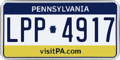 PA license plate LPP4917