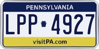 PA license plate LPP4927