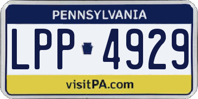 PA license plate LPP4929
