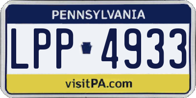 PA license plate LPP4933