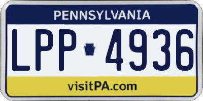 PA license plate LPP4936