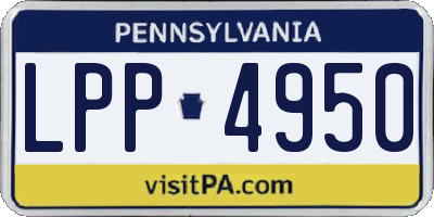 PA license plate LPP4950