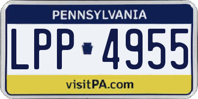 PA license plate LPP4955